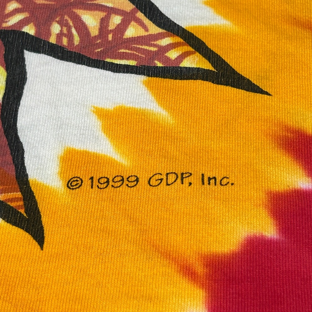 Vintage 1999 Grateful Dead Liquid Blue Rasta Bear Tie Dye T-Shirt XL 90s Tee - Picture 5 of 7